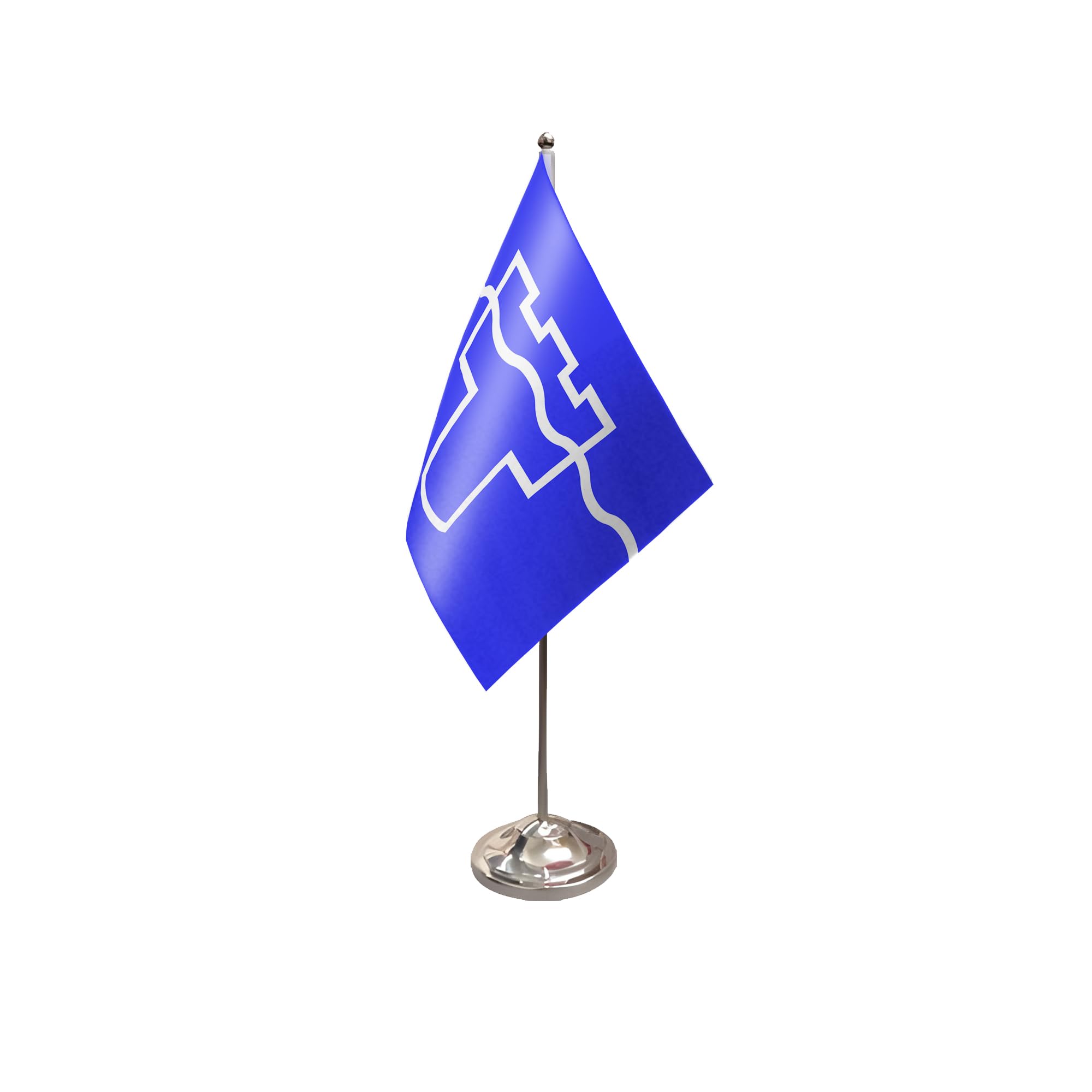 Flagtex Tyne and Wear Satin Table Flag With Chrome Pole & Base — image 1