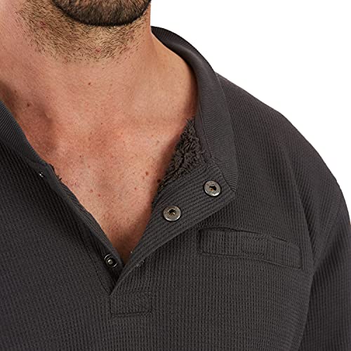 Image of Smith's Workwear Men's Sherpa Bonded Thermal Henley Pullover