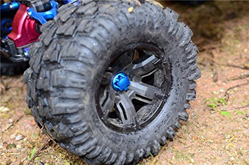 Aluminum Wheel Locker for Traxxas 1:5 X Maxx 6S / X Maxx 8S / XRT 8S Monster Truck Upgrades - 4Pc Set Gray Silver