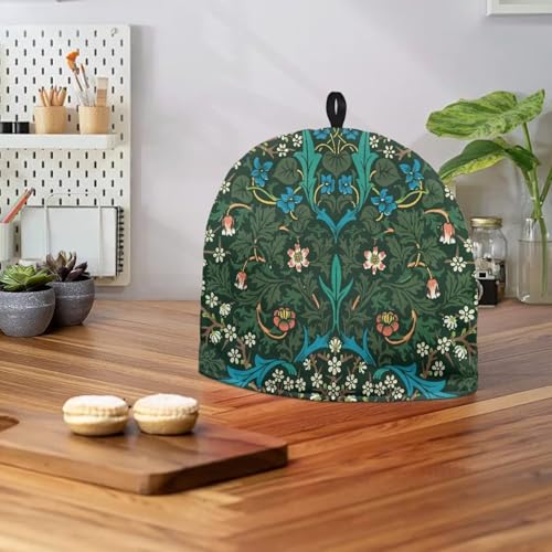 Image of Morris BlackBerry Print Large Tea Cozy for Teapot Extra Thick Tea Pot Cover Home Kitchen Decoration Insulated Teapot Cozy Dust Kitchen Accessories for Home Daily