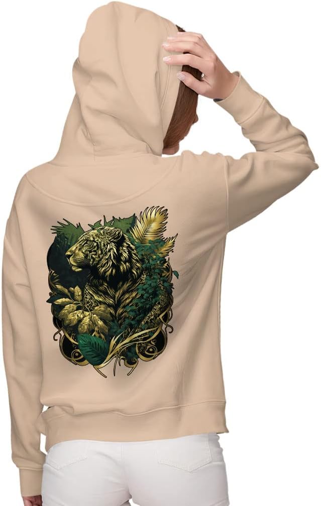 Animal Graphic Women's Zip Hoodie - Best Design Hooded Sweatshirt - Cool Art Hoodie