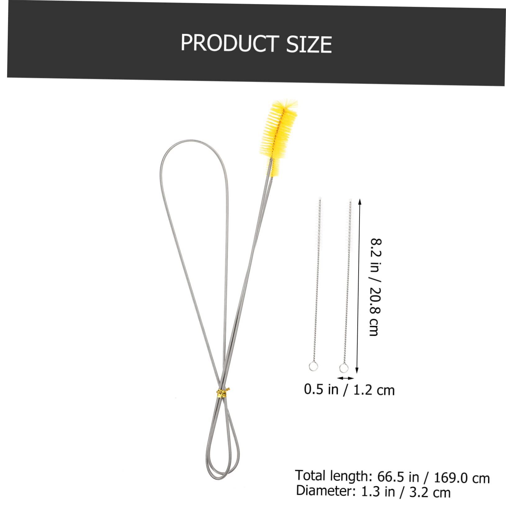 CIYODO Spring Brush for Hose Double-Ended Cleaning Brush for Fish Tank Drain Cleaning Brush for U-Shape Tube