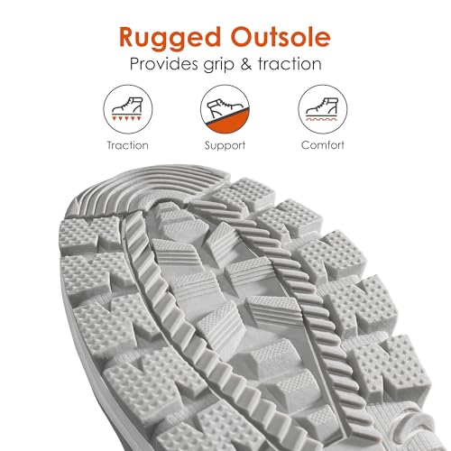 DREAM PAIRS Women's Winter Snow Boots Waterproof Lightweight Warm Fashion Janara Mid Calf Boot,Size 9,Light Grey