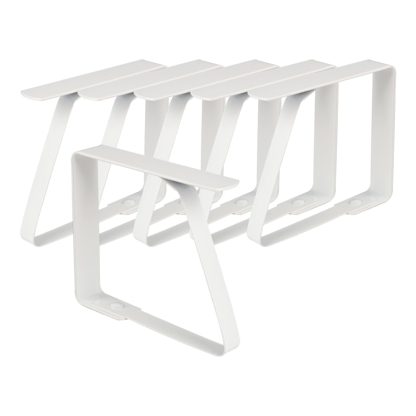 6 pinzas de mantel de acero inoxidable de gran formato, 8 x 7 cm, pinzas de mantel para mesas gruesas de 0 a 7 cm, para mesa de jardín, restaurante, comedor, fiestas, bodas