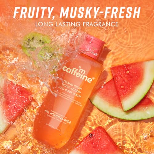 Image of mCaffeine 5% Niacinamide 3-in-1 Perfume Body Wash | Odour Control & Long-Lasting Musky Fragrance | Brightens & Evens Skin Tone | For Men & Women | 250ml