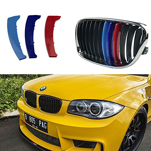 Lanyun M-Colored(red Blue Light Blue) Grille Insert Trims for BMW 1 ...