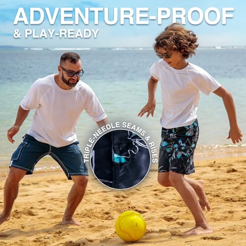 Image of Kanu Surf Boys' Terrapin Turtle Quick Dry Beach Board Shorts Swim Trunk