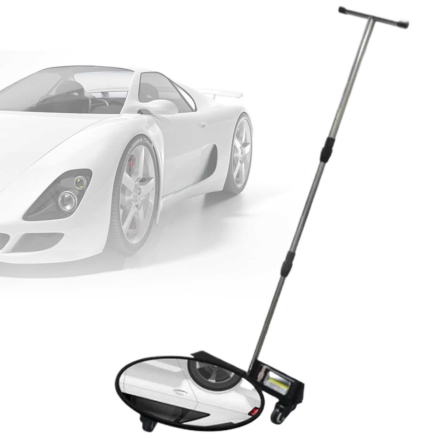 Espejo de Seguridad para inspección de vehículos, Espejo de inspección de automóviles, con Varilla de extensión giratoria y luz LED de Relleno, Aumento HD 2X.