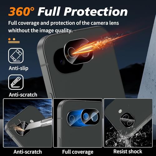 Image of WonRia 2+2 Pack - Privacy Tempered Guard for Pixel 9A 5G [FingerPrint Unlock] with 3D Camera Glass Protector Screen Guard Protector | Anti-Spy - Installation Kit