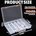 Juexica 2 Pcs Large 48 Grids Plastic Storage Bead Organizer Box, Tackle Box, Compartment Organizer Container with Adjustable Dividers for Jewelry Art Crafts Toys Screw Small Parts(Clear)