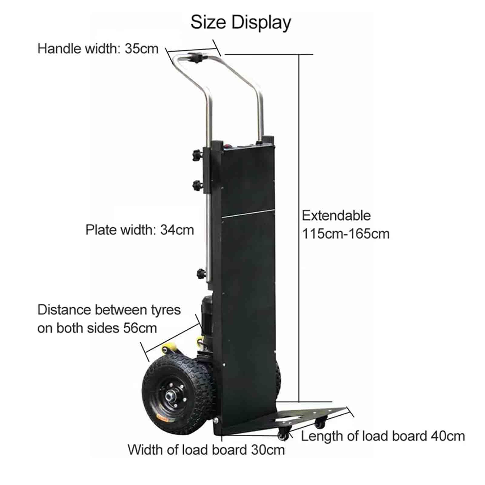 Montascale elettrico, 1200 W, resistente carrello con batteria rimovibile, capacità di carico 400 kg, maniglia telescopica per scale dritte e curve, facile trasporto di carichi pesanti