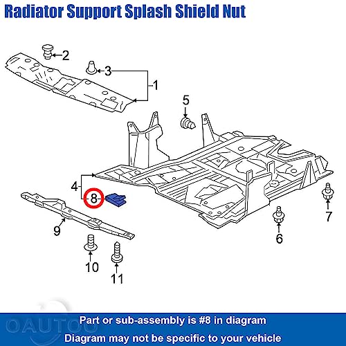Image of 30pcs Fender Liner & Splash Shield Suspension Nut (5mm) for Honda & Acura 90308-SB2-013, 90308SB2013