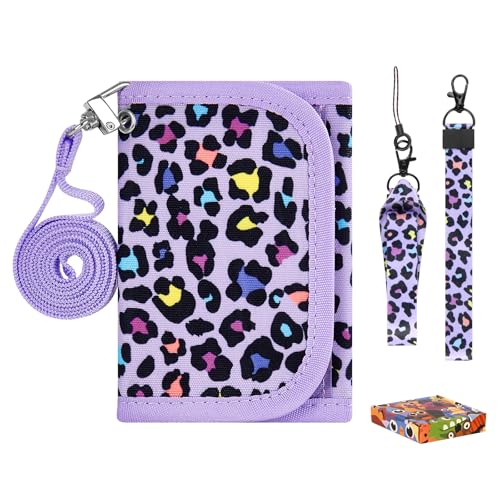 Choco Mocha Kids Wallets for Girls Boys Trifold Purses with Zip & Pound Coin Holder Childrens Wallet Gift Sets