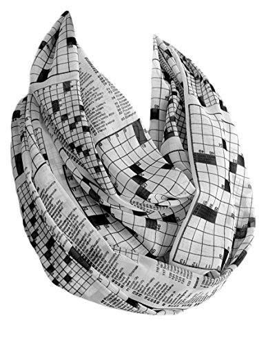 Etwoa Crossword Puzzle Infinity Scarf Circle Loop Scarf