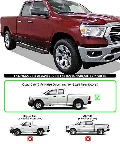 Estribos Running Boards APS 6 in Negro Mate para Ram 1500 miniatura 2