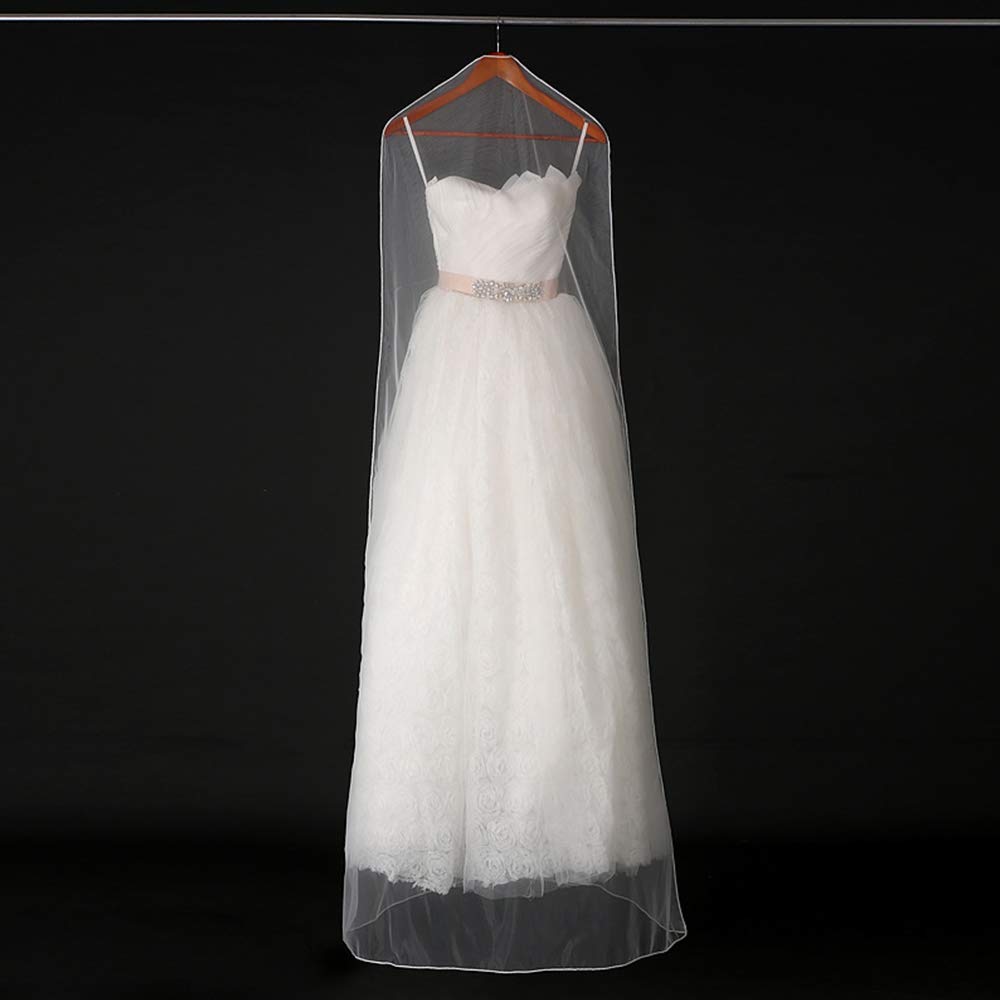 24 stuks hangende kledingtas lichtgewicht doorzichtige volledige rits pak tassen ademende kleding opbergzakken waterdichte jurk tas kledinghoezen voor lange jurk jas kast opslag reizen (60 x 152 cm