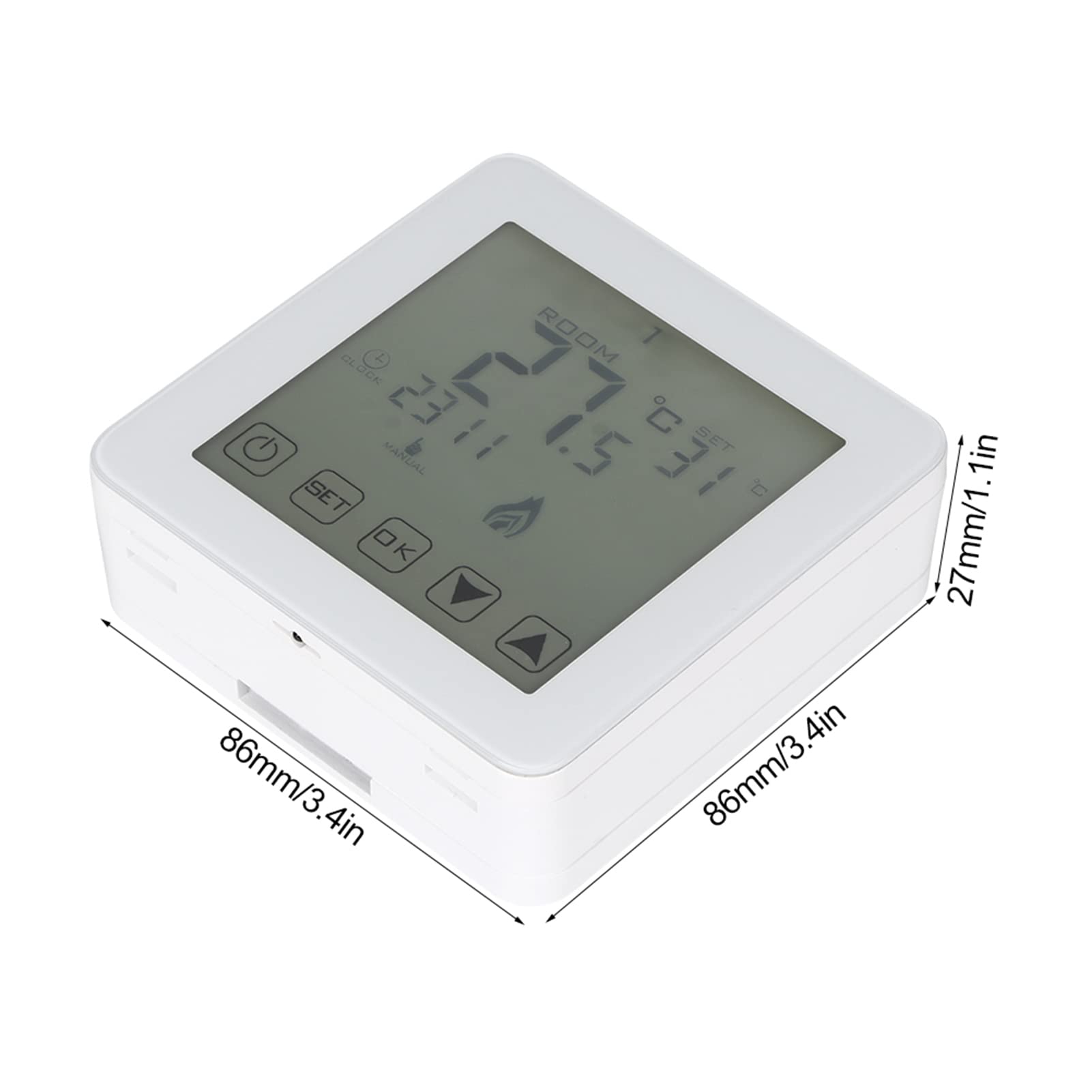 Digital Room Thermostat, Programmable Wireless Thermostat LCD Wall Mounted  Battery Powered Thermostat Temperature Control for Hotel Hospital School  Office (Battery Not Included) : Amazon.co.uk: DIY u0026 Tools