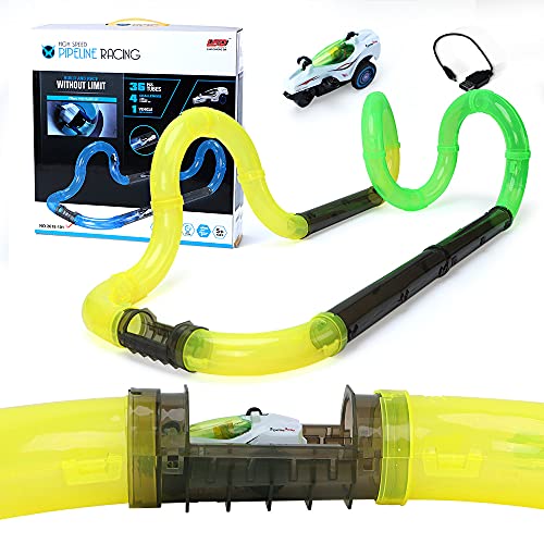 image for Lekebaby Electric Race Car Track Set, Toy Vehicle Playset with High Sp