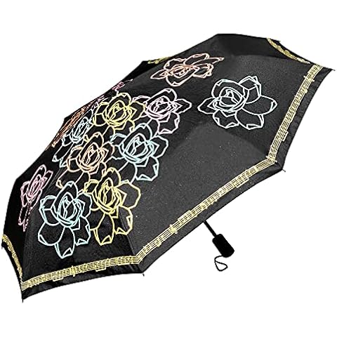 VON LILIENFELD Regenschirm Taschenschirm Farbwechsel bei Regen Sturmfest Fiberglas Auf-Zu-Automatik Leicht Julia Cover