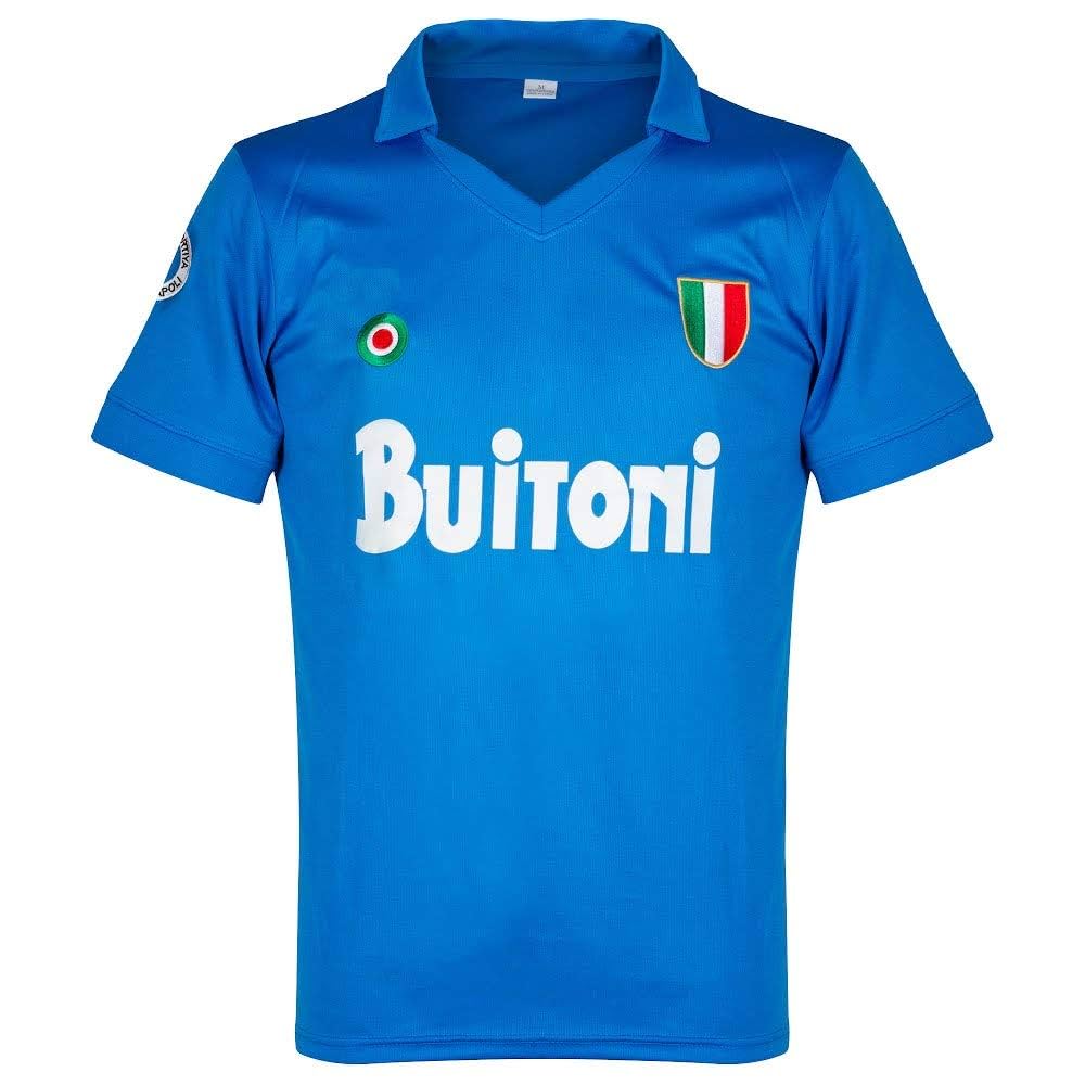 NR Napoli Home Reproduction Retro Maradona 10 Jersey 1987