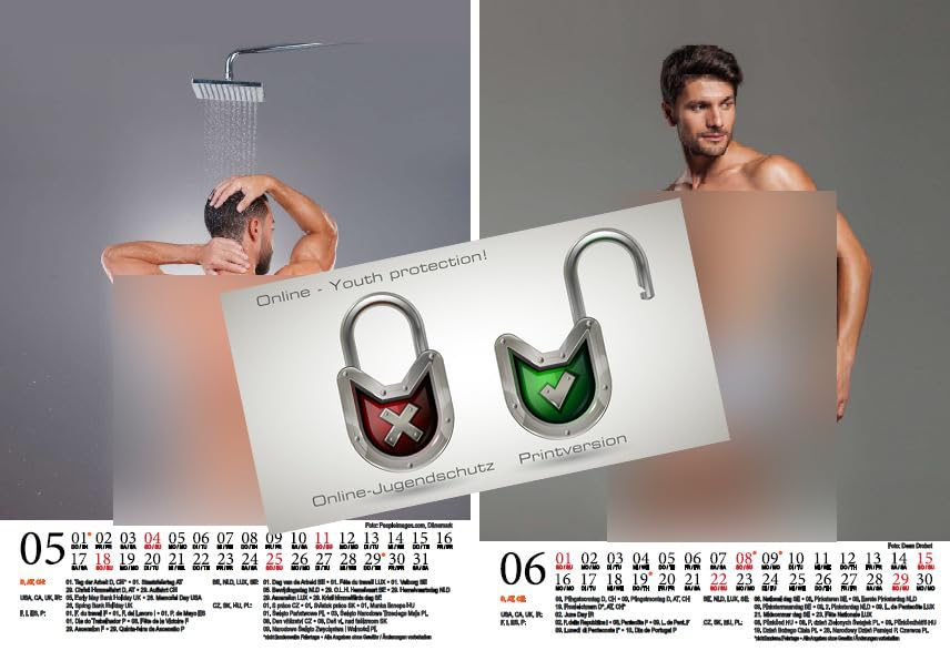 Calendario Da Parete 2025 Dream Men - Formato A5 | Uomini Sexy Con Ciondolo Natale E Auguri - Foto 9