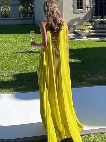 Long Chiffon Bridesmaid Dresses for Women Pleated Strapless Maxi Formal Evening Gown with Scarf2