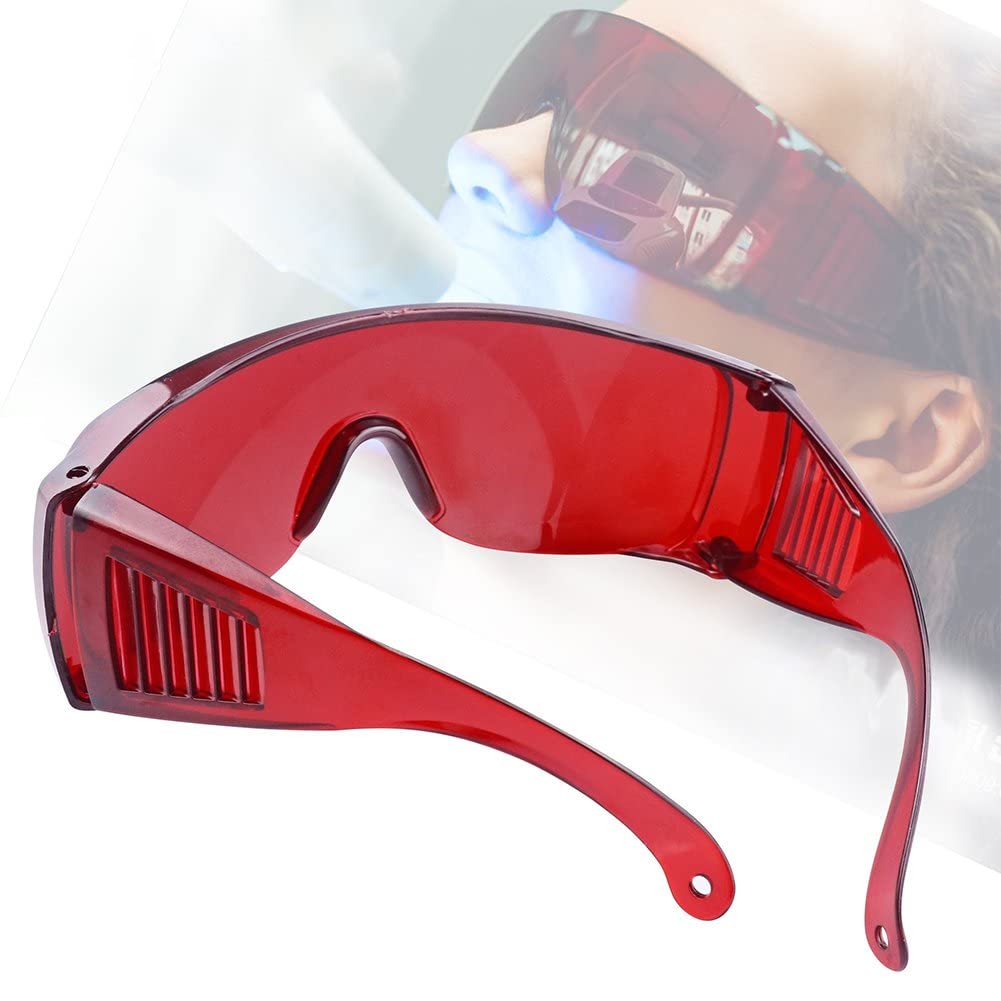 vepoty 1pcs Dental Eye Protection Glasses Tooth Whitening Curing Light Uv for Dentist Spectacles Red Goggle Glasses Protective Eye