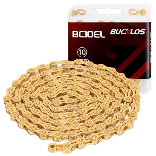BUCKLOS 8/9/10/11/12 Speed Bike Chain for Shimano SRAM, Silver/Gold
