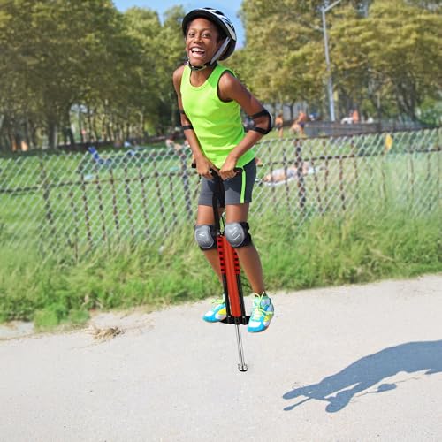 Relaxdays Pogo Stick for Kids, Padded, Non-Slip, Stainless Steel, 103x29x6 cm, Outdoor Bouncing Game - Image 3
