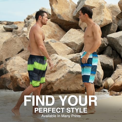 Image of Kanu Surf Men's Big Viper Extended Size Stripe Swim Trunk