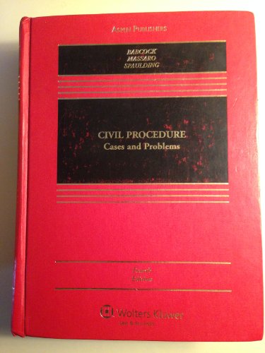 Civil Procedure: Cases and Problems view 2