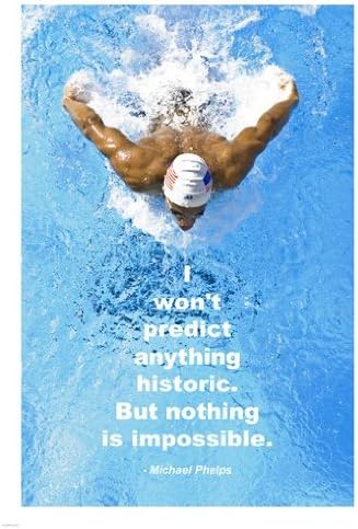 Historic Swimming Quote Poster (16.50 x 24.00)