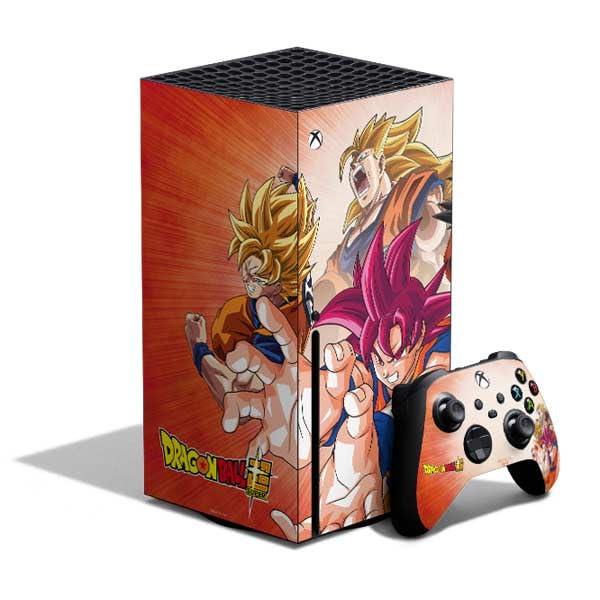 Skinit Decal Gaming Skin Compatible with Xbox Series X Bundle - Officially Licensed Dragon Ball Super Vegeta Design