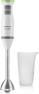 Taurus Bapi 850 Inox - Mixeur plongeant 850W, 20 vitesses réglables + Turbo, bol mesureur