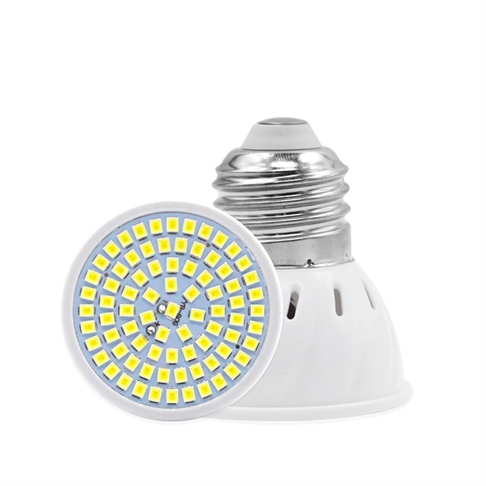 HHF Iluminación del hogar, Paquete de 20, bombilla LED for lámpara AC220V GU10/E27/MR16/E14 SMD2835 bombillas de foco lámparas Led(Cool white,E27 80leds 8W)