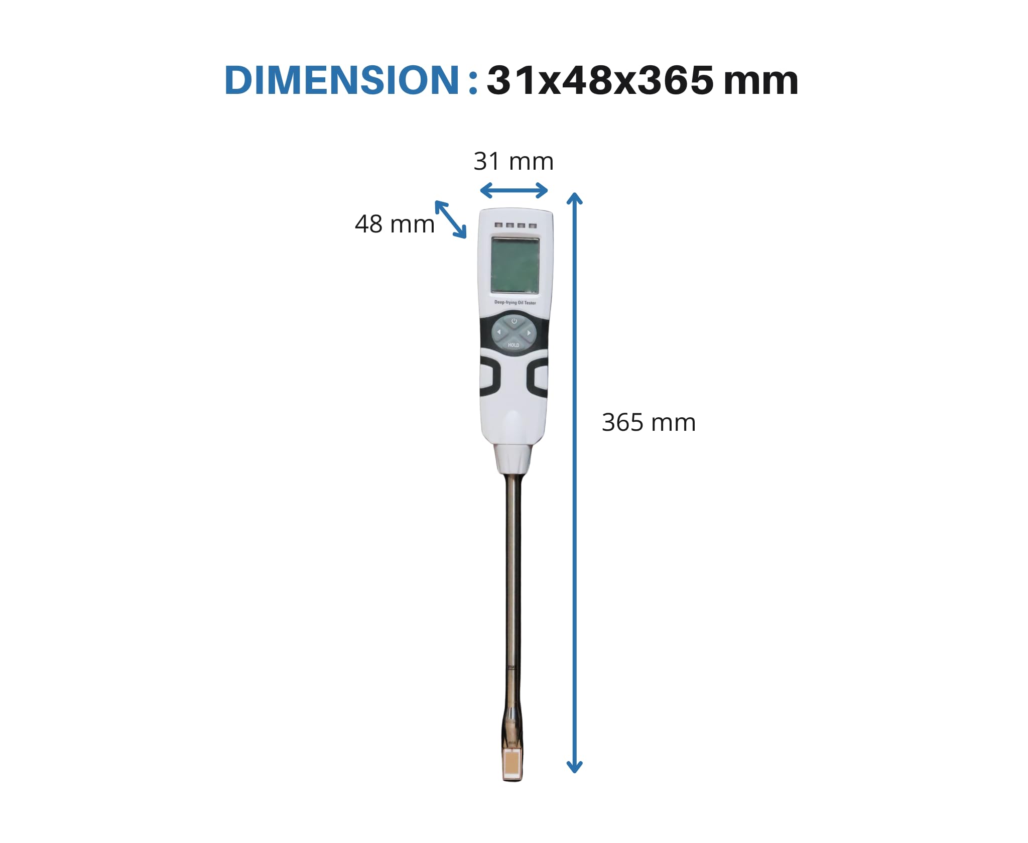 L2G - Testeur d'Huile De Fritture - Thermomètre jusqu'à 200°C - 2 Piles 1,5V