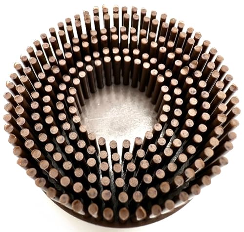 Image of 5 Pack 2 inch 36 Grit Brown R-Type Bristle Disc | Ceramic-Aluminum Oxide Abrasive Bristle Disc with Quick Change Roll Lock | Pack of 5