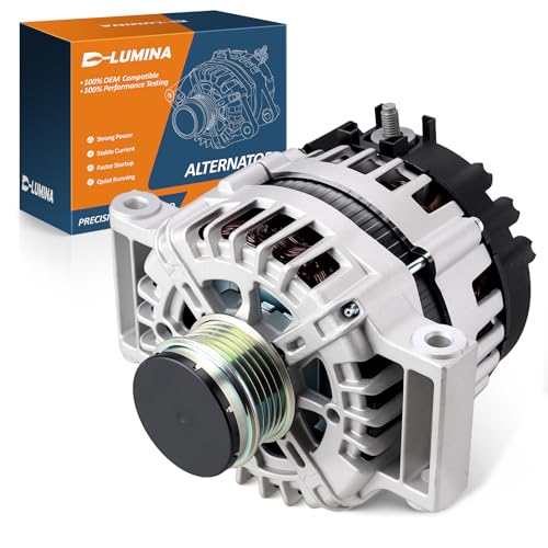 Image of 13535009 High Output Alternator 130A 12V Compatible with 2018-2024 Chevrolet Equinox, GMC Terrain 1.5L L4, 5-Groove Pulley Clockwise, Replace 13513070, 13517759, 13583100