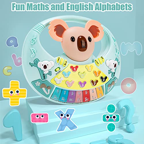 Musical Baby Toys Electronic Koala Color Piano Keyboard Sounding Night Light Mode Play Gopher Oral Arithmetic Hand Clapped Drum Multiple Games Birthday Gifts For Boys And Girls 1-3 Years Baby Books #TOP4