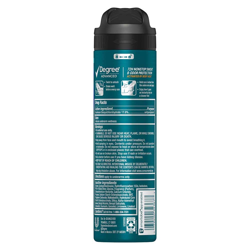 Degree Men Dry Spray Antiperspirant, Extreme 3.8 oz (Pack of 12)