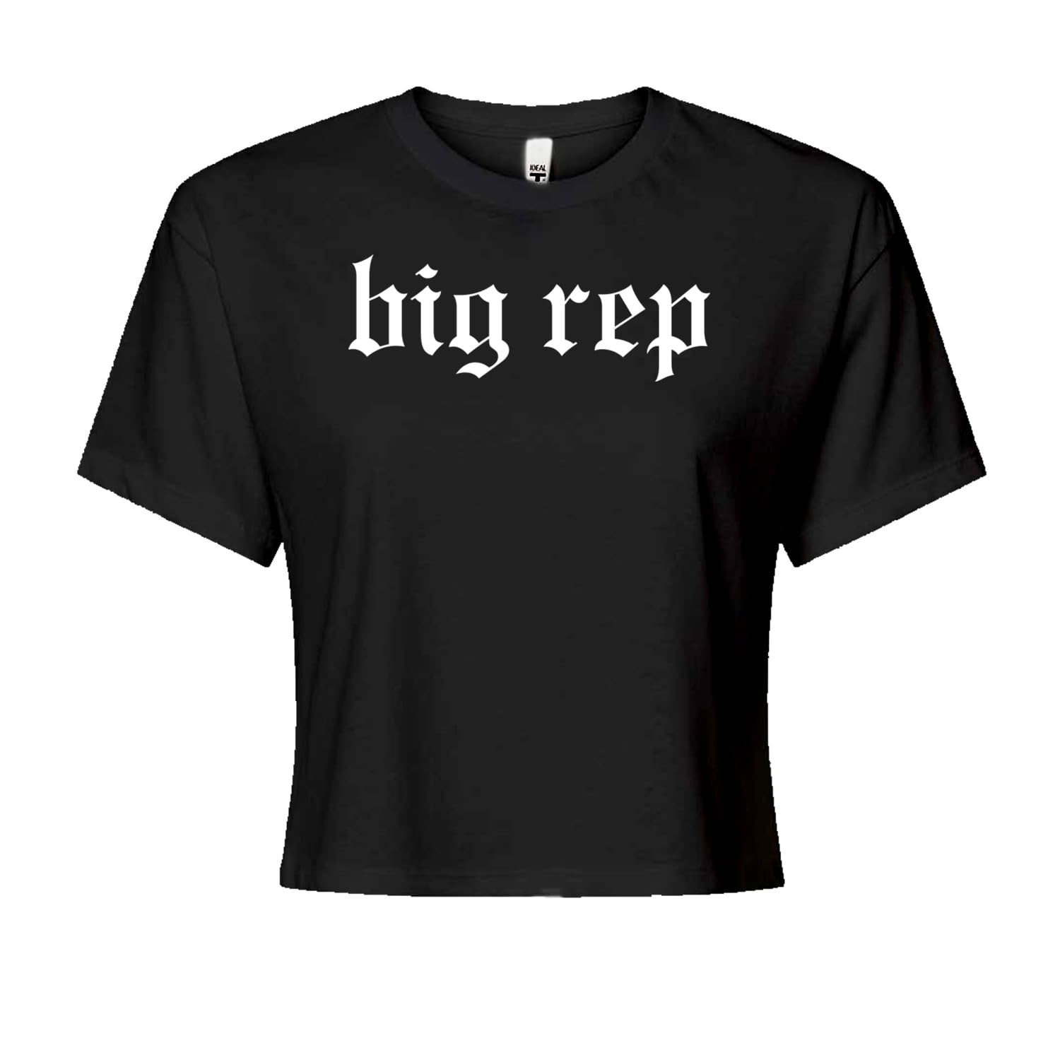 Expression Tees Big Rep Reputation Womens Cropped T-Shirt, Soft Cotton Blend, Trendy Fit Crop Top, Stylish Graphic Design