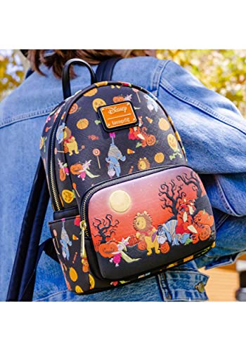Loungefly Disney Winnie the Pooh Halloween Group Womens Double Strap Shoulder Bag Purse, One Size, Multi3