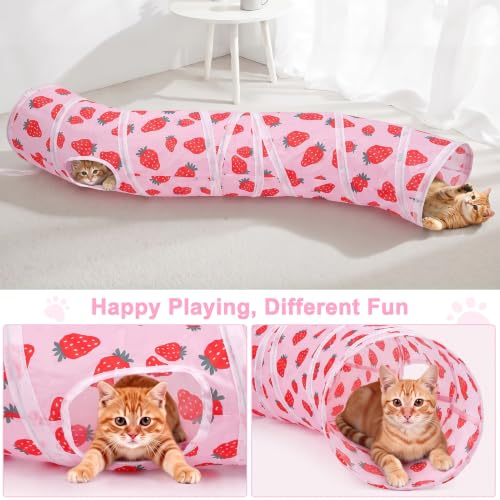 Image of Glittme S-Shape Cat Tunnel, Foldable Cat Tunnels for Indoor Cats