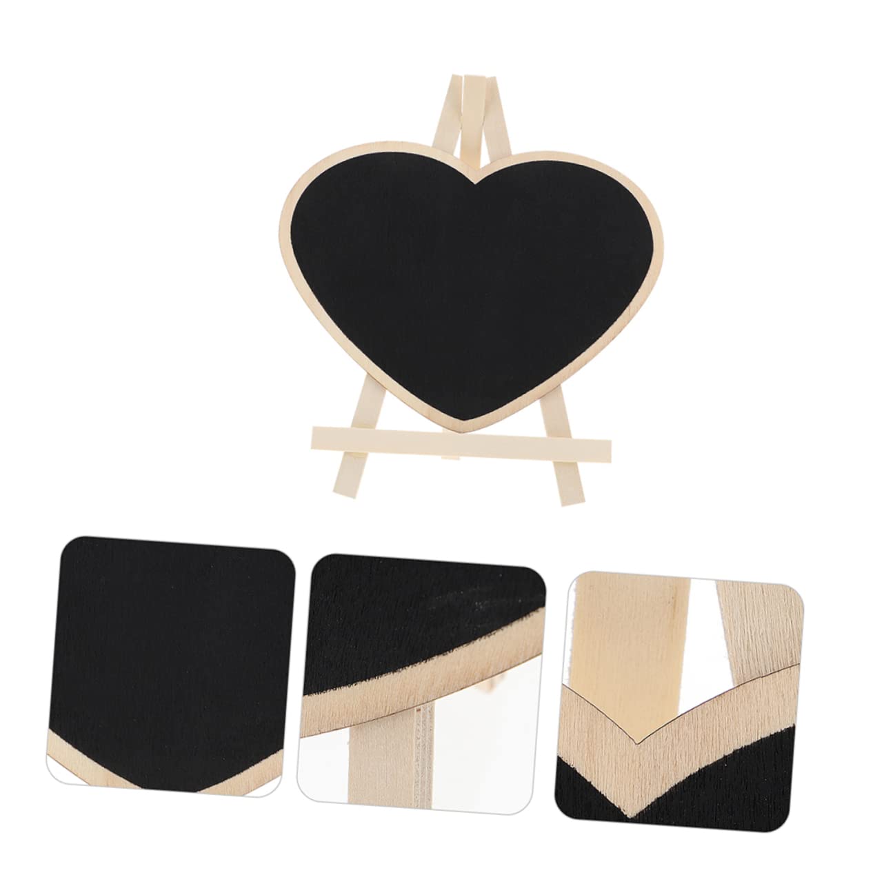 NUOBESTY 8stücke Herzförmige Kreidetafeln Mit Stand Kleine Tisch-kreidetafeln Für Hochzeit Party Und Wiederverwendbar Leicht Zu Reinigen Aus Hochwertigem Für Nachrichten Und Deko