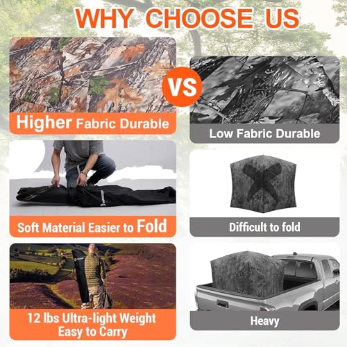 FUNHORUN Lightweight Pop-Up Hunting Blind