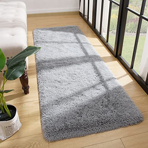 Fosirug Rugs For Bedroom Long Plush 2X6 Feet Runner Rug For Living Room Ultra Soft Shaggy Carpet For Christmas Home Decor Fluffy Mat Faux Fur Rug For Bedside Nursery Kids Room College Drom thumb #4
