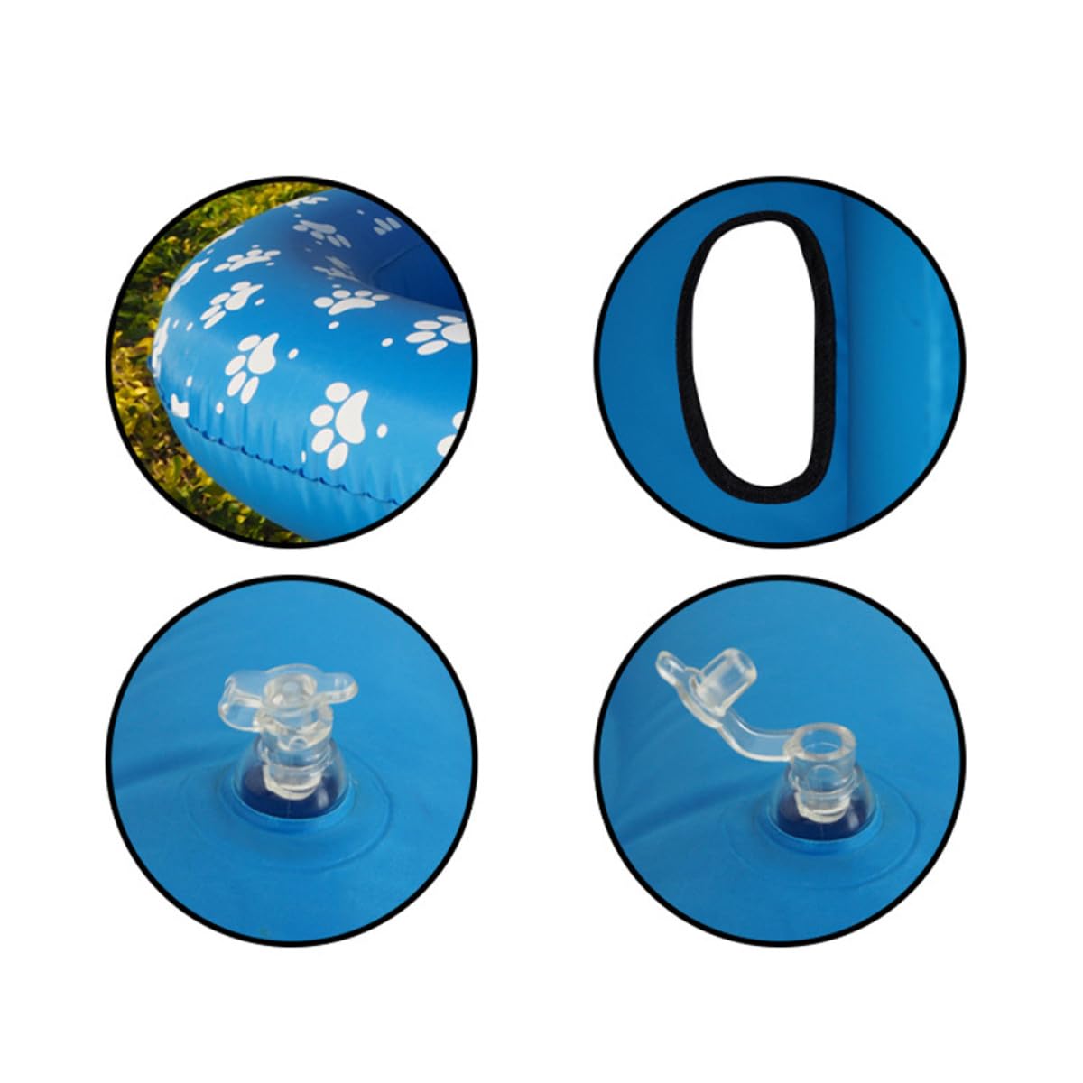 Colchón Flotante Inflable para Mascotas Azul, Portátil y Plegable | Oxford y Pvc, para Perros y Otros Animales, Uso en Piscina o Estanque, Accesorios Aleatorios