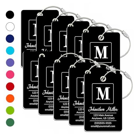 Customized 10-Pack Luggage Tags