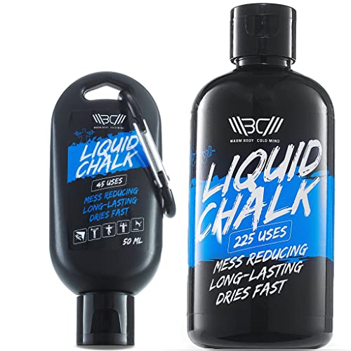 Image of WARM BODY COLD MIND Mess Free Liquid Chalk - Gym Chalk for Weightlifting, Gymnastics, Climbing, Powerlifting - Sports Chalk - Hand Grip Chalk
