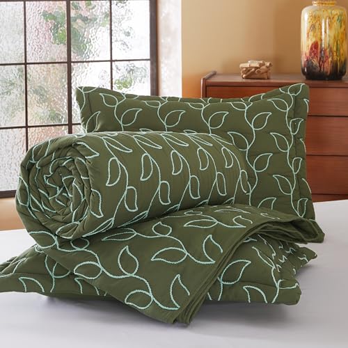 Image of EVENHUG Quilt Queen Size Bedding Set with Pillow Sham Lightweight Bedspreads Coverlet Soft Reversible Bed Cover for All Season 3 Piece